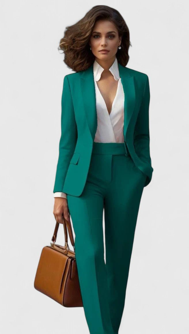 Women's Straight Leg Tailored Lapel Blazer