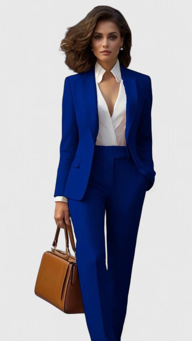 Women's Straight Leg Tailored Lapel Blazer