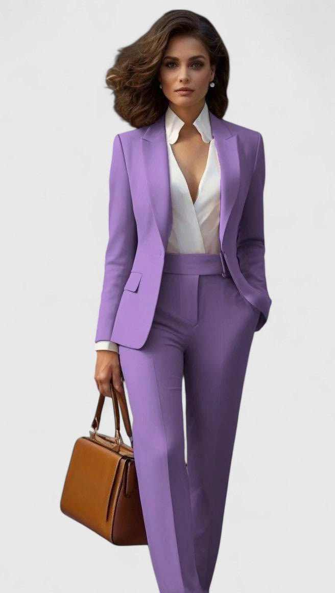 Women's Straight Leg Tailored Lapel Blazer