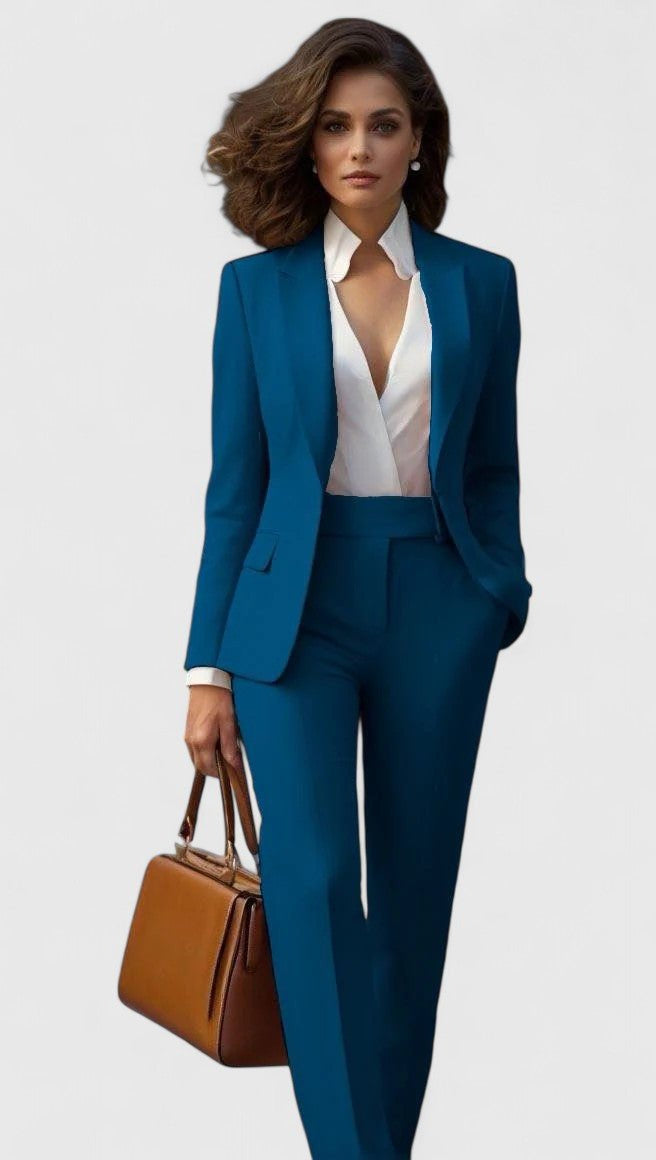 Women's Straight Leg Tailored Lapel Blazer