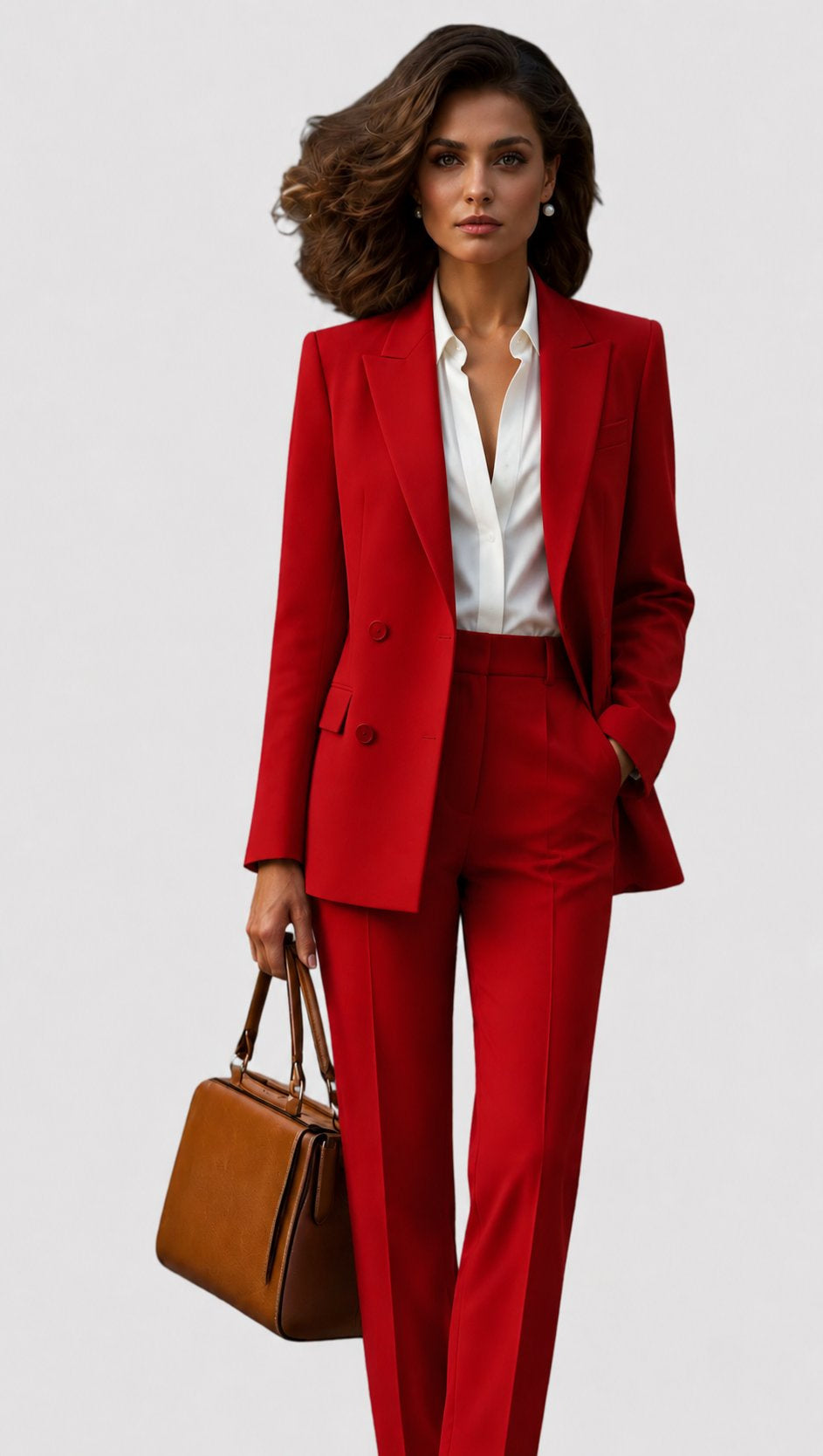 Women's Straight Leg Tailored Lapel Blazer