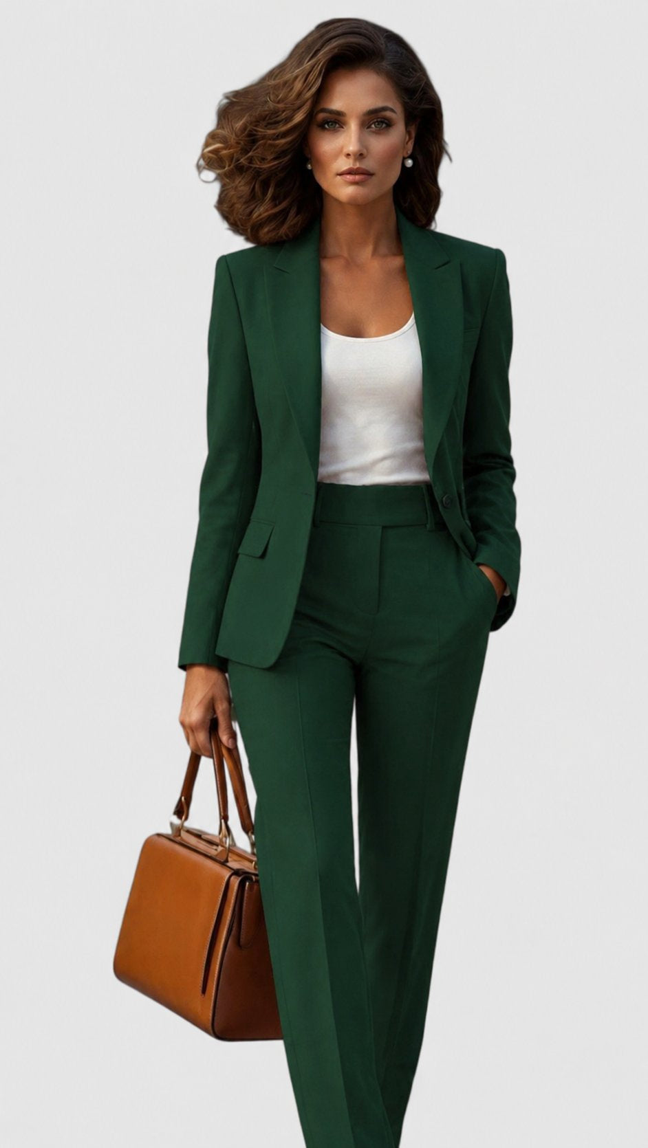 Women's Straight Leg Tailored Lapel Blazer