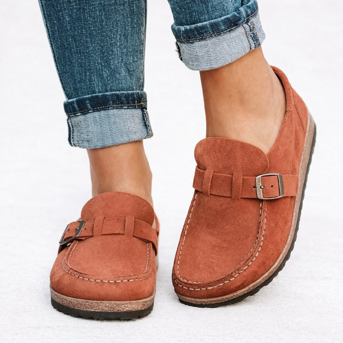 Women's Suede Slip On Orthopedic Loafers