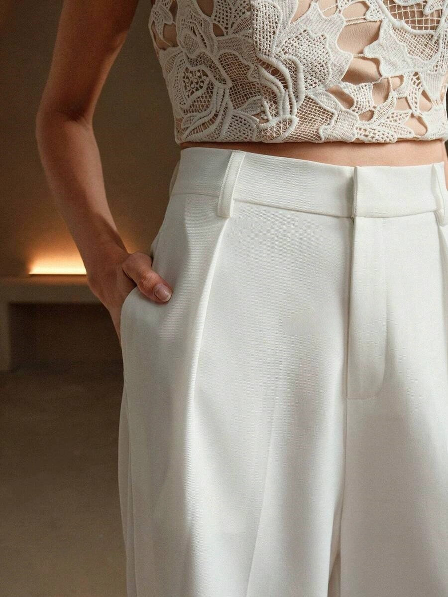 Women's Tailored Wide Leg Trousers