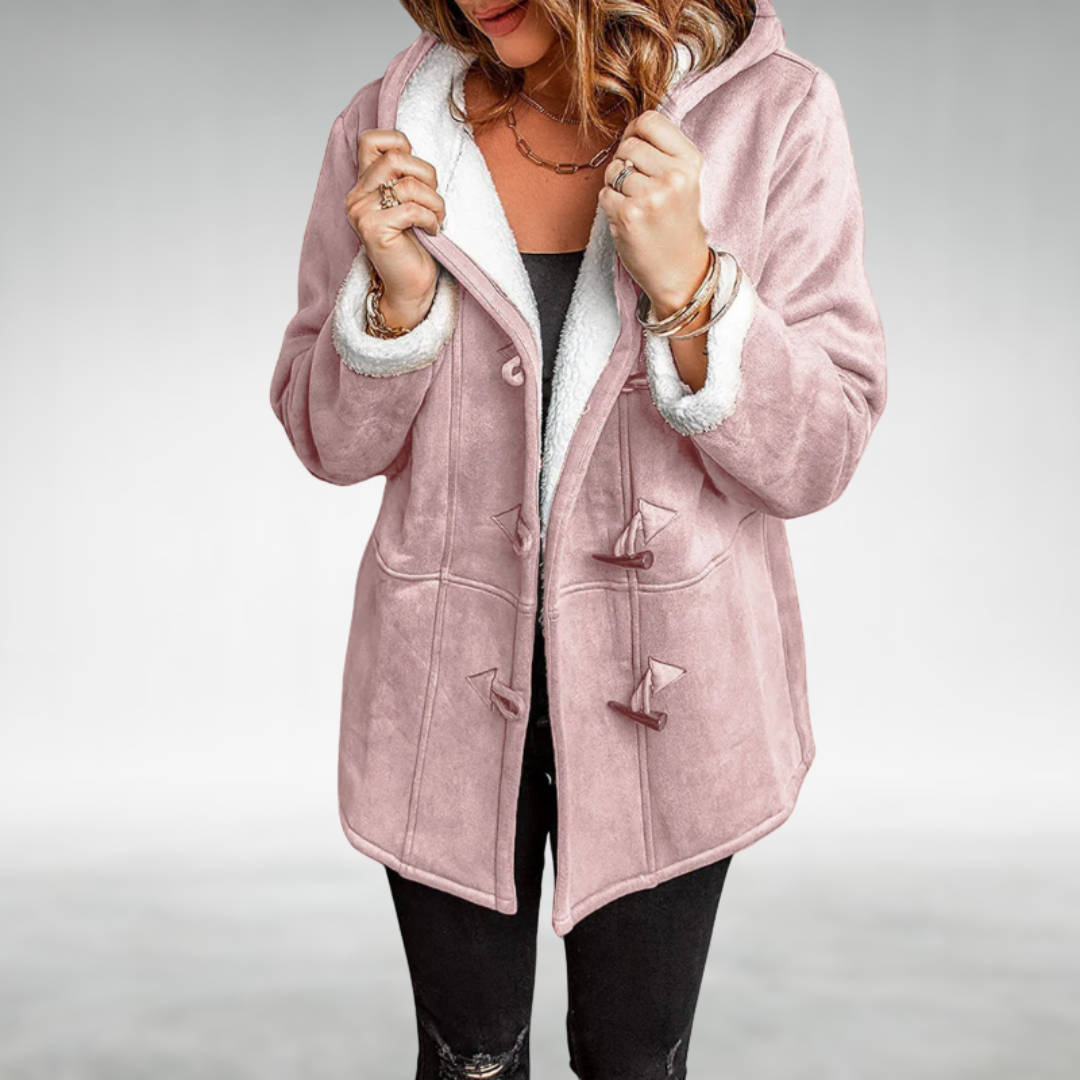 Women's Toggle Closure Hooded Duffle Coat