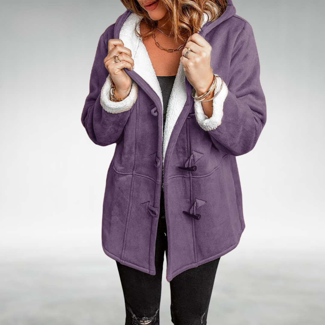 Women's Toggle Closure Hooded Duffle Coat