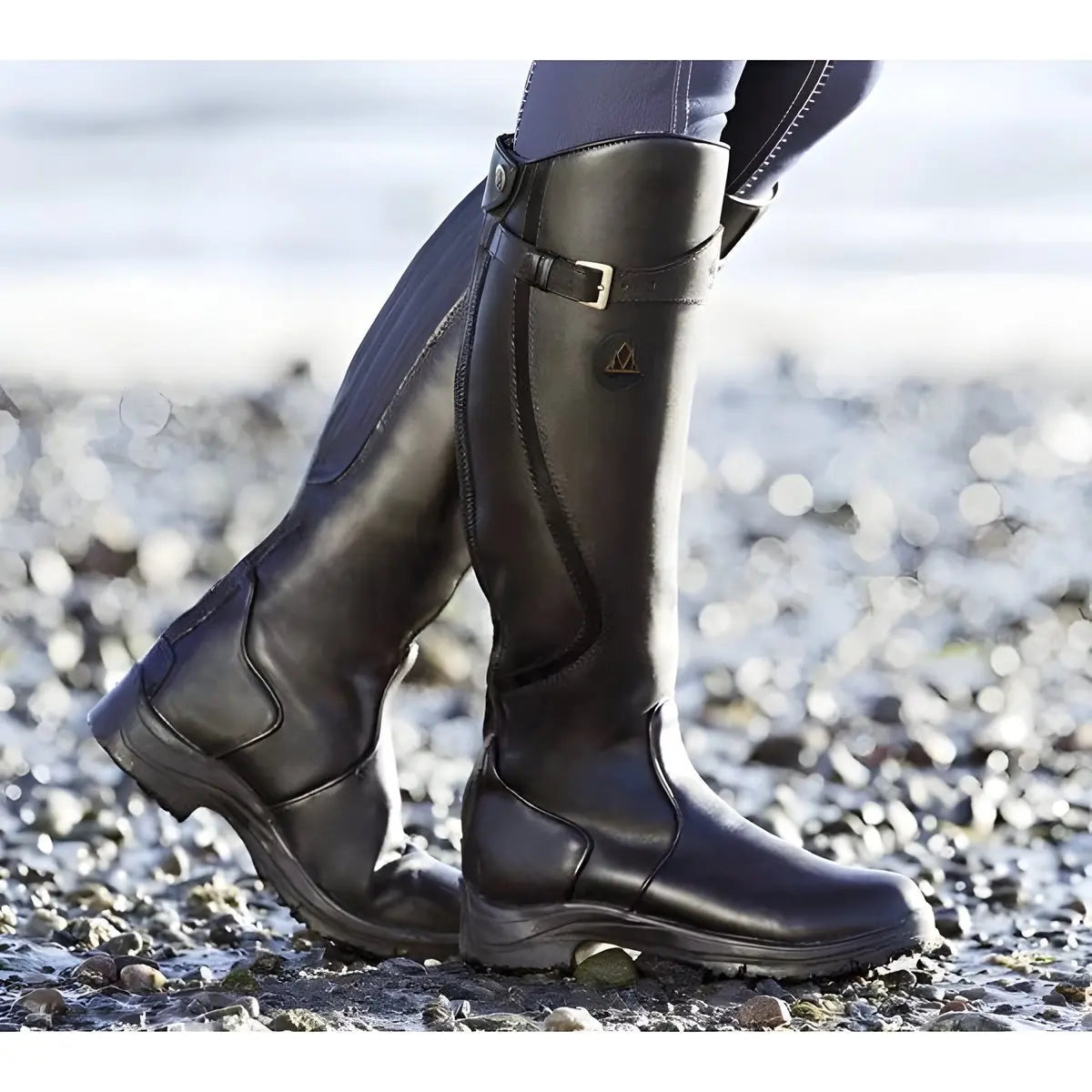 Women's Waterproof Leather Knee High Boots