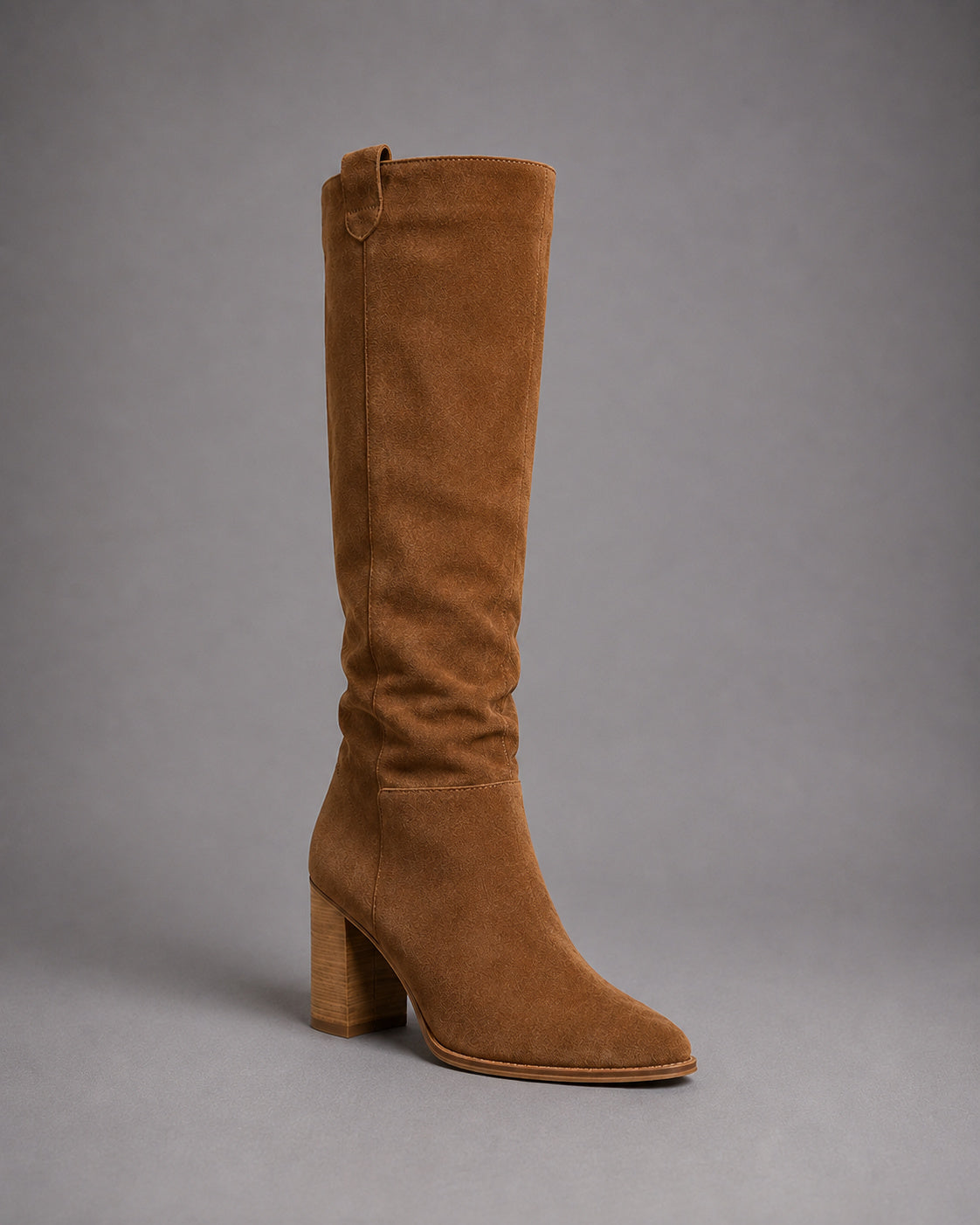 Women's Zip-Up Faux Suede Knee High Boots