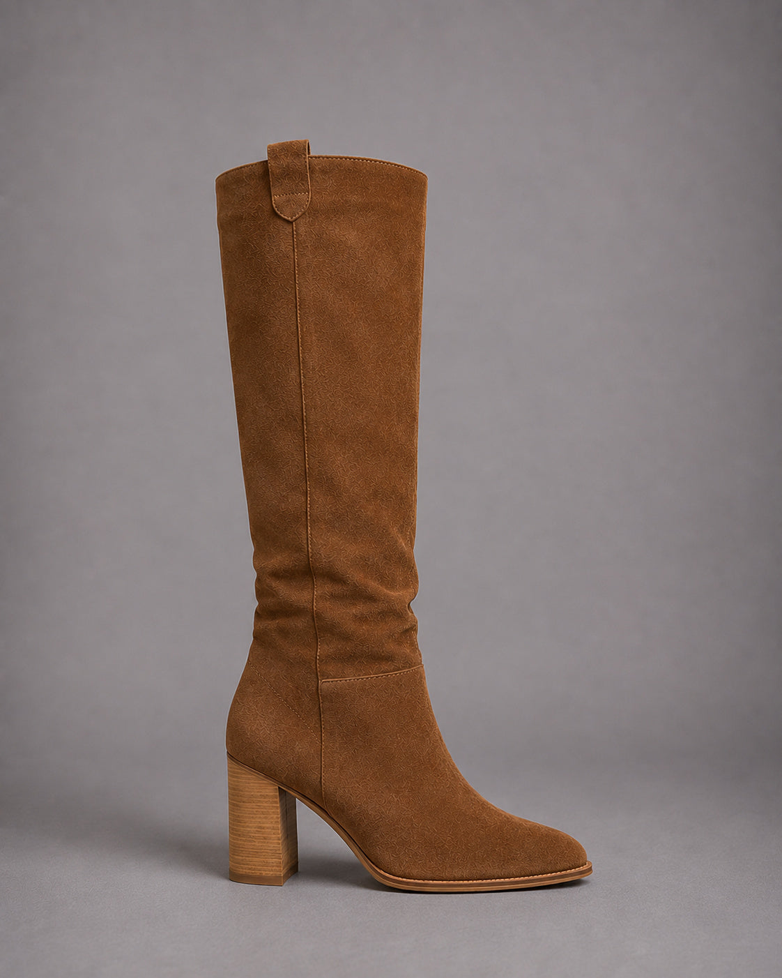 Women's Zip-Up Faux Suede Knee High Boots