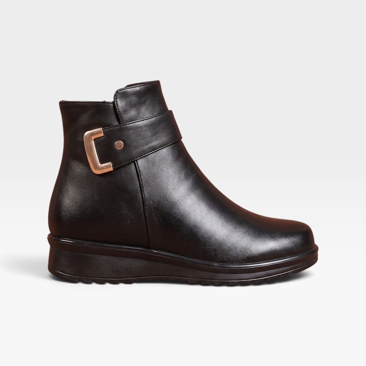 Women's Zip-Up Leather Ankle Boots