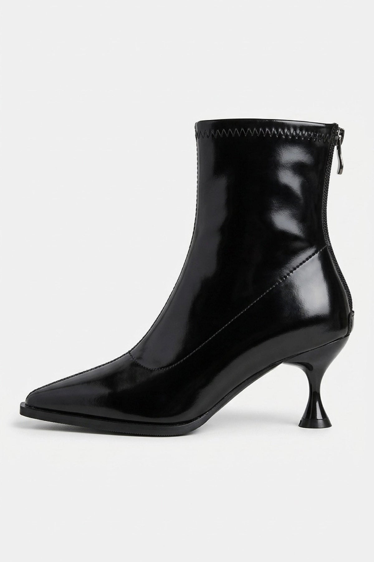 Women's Zip-Up Pointed Toe Ankle Boots