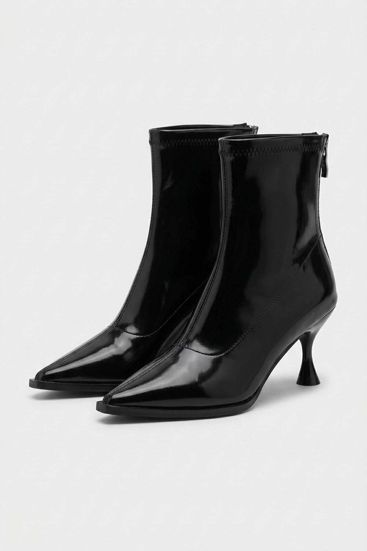 Women's Zip-Up Pointed Toe Ankle Boots