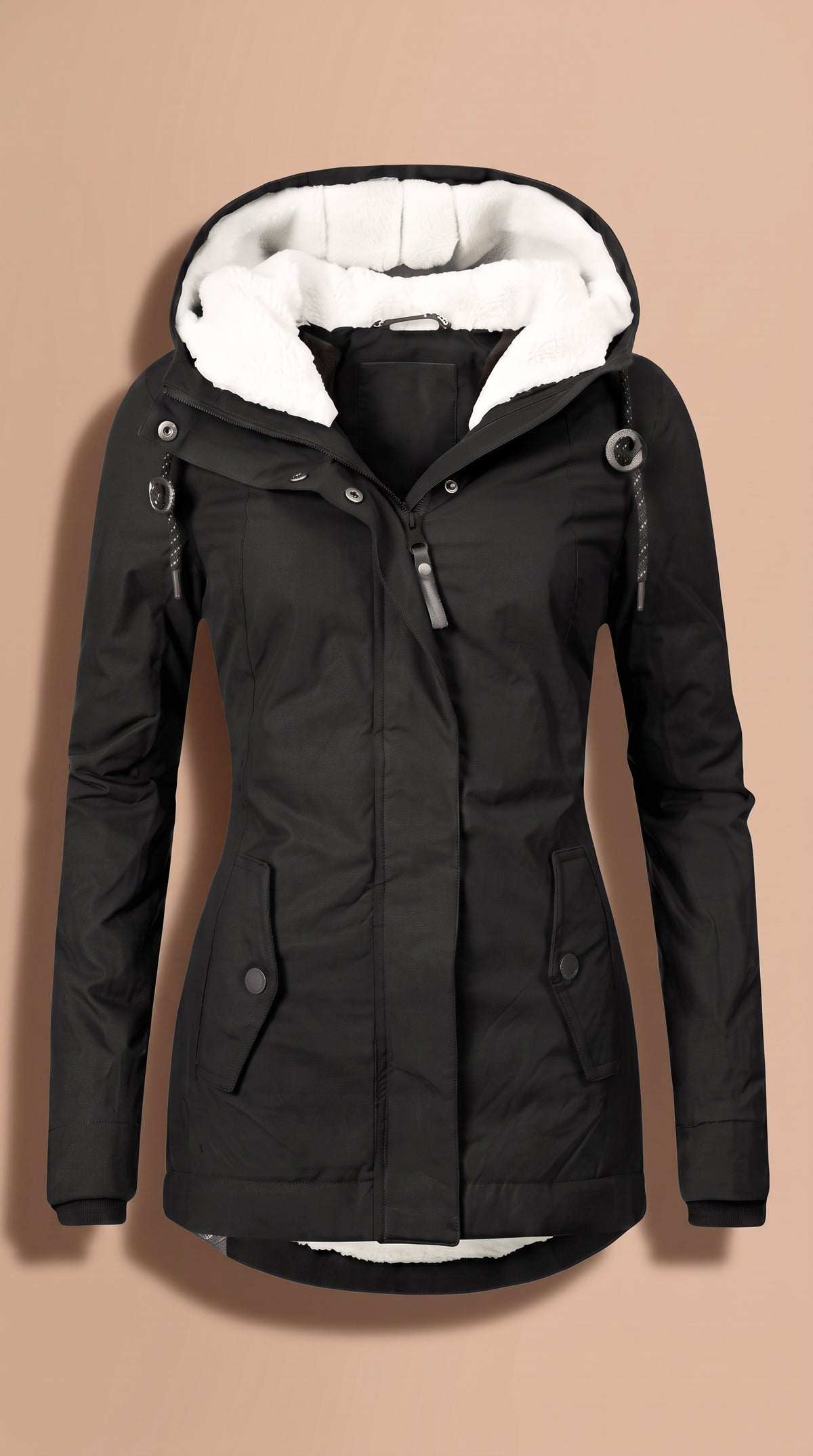 Women's Zip-Up Sherpa Hooded Jacket