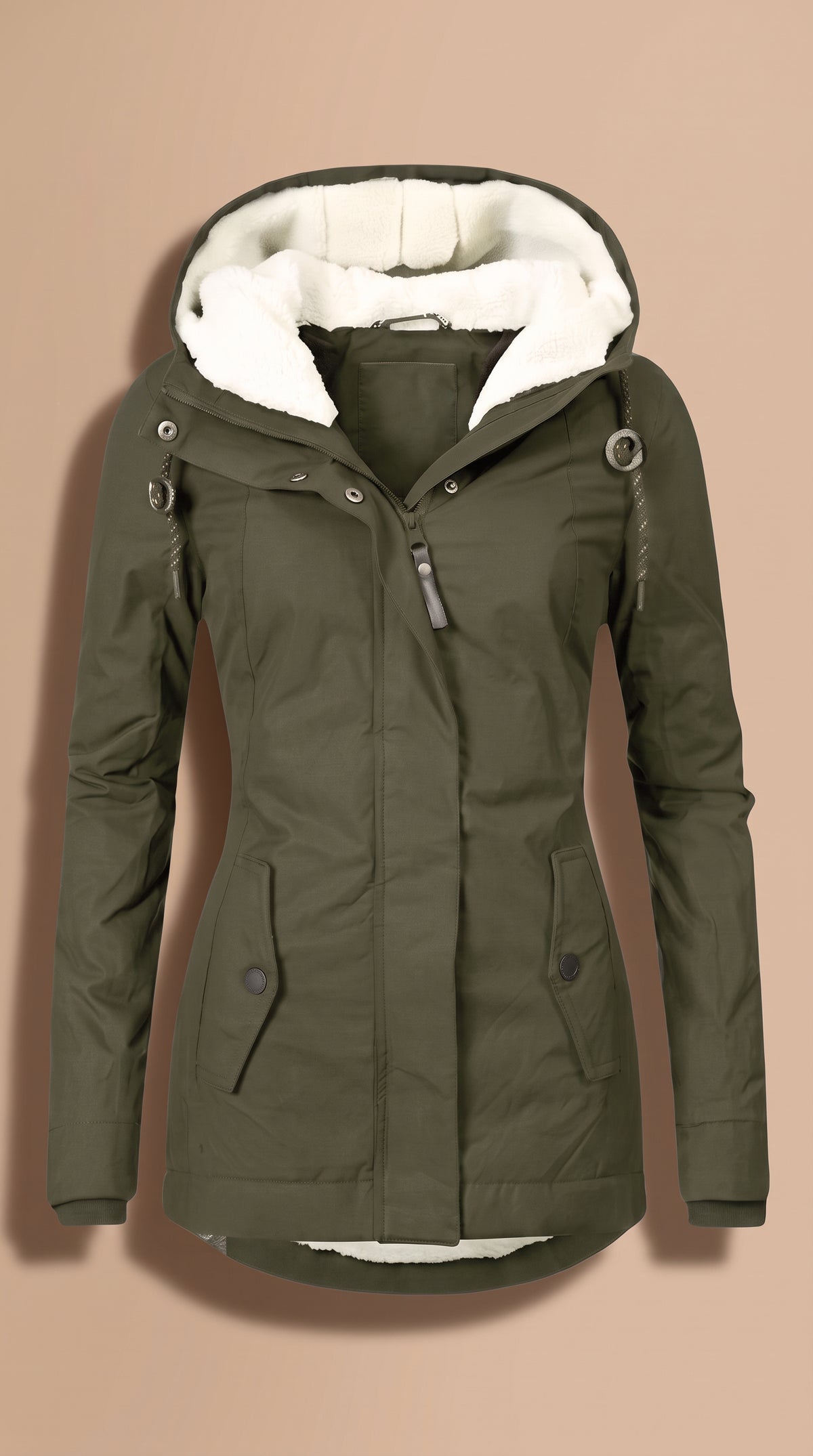 Women's Zip-Up Sherpa Hooded Jacket