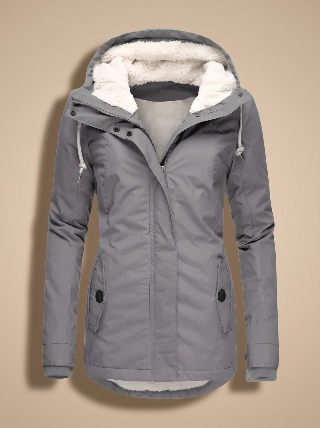 Women's Zip-Up Sherpa Hooded Jacket