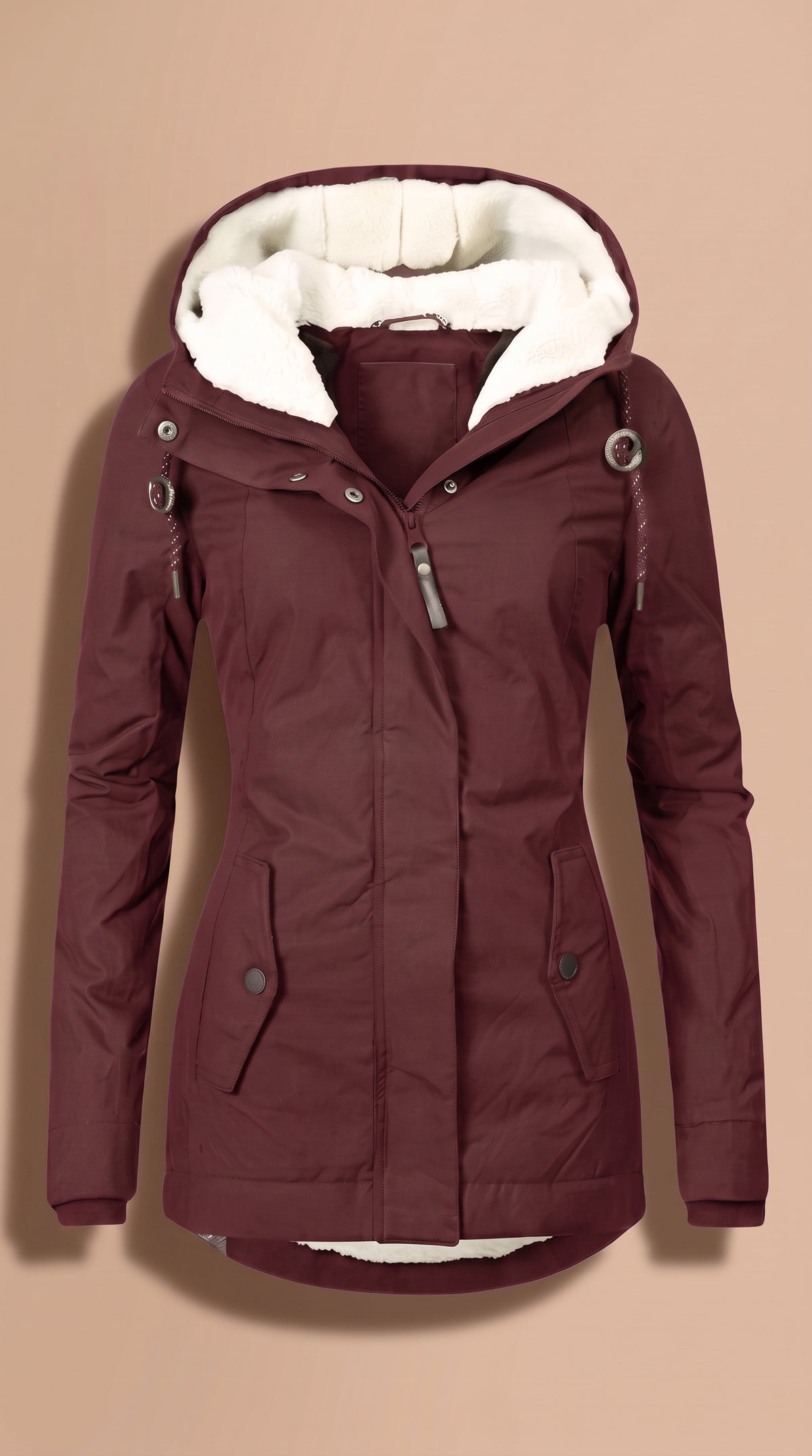 Women's Zip-Up Sherpa Hooded Jacket