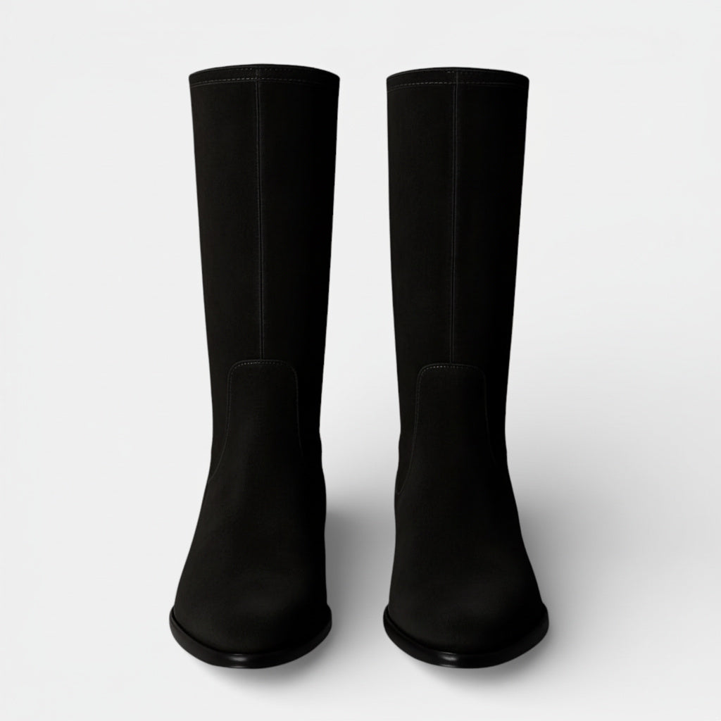 Women's Zip-Up Suede Knee High Boots