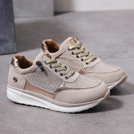 Women's Zip-Up Suede Trainers