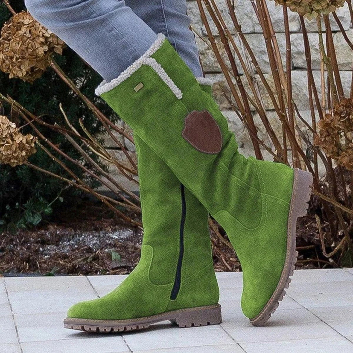 Women's Zip-Up Suede Winter Boots