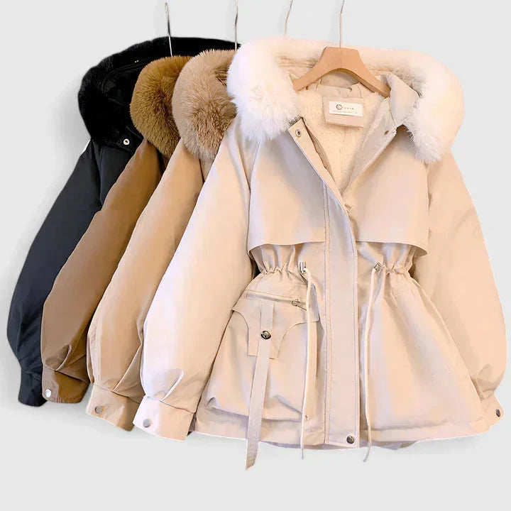 Women's Zip-Up Water Resistant Hood Parka