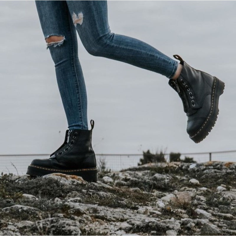 Women's Zip-Up Waterproof Chunky Boots