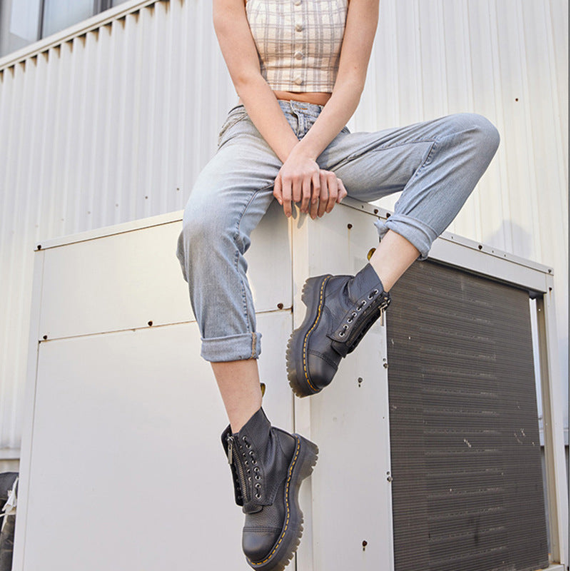 Women's Zip-Up Waterproof Chunky Boots