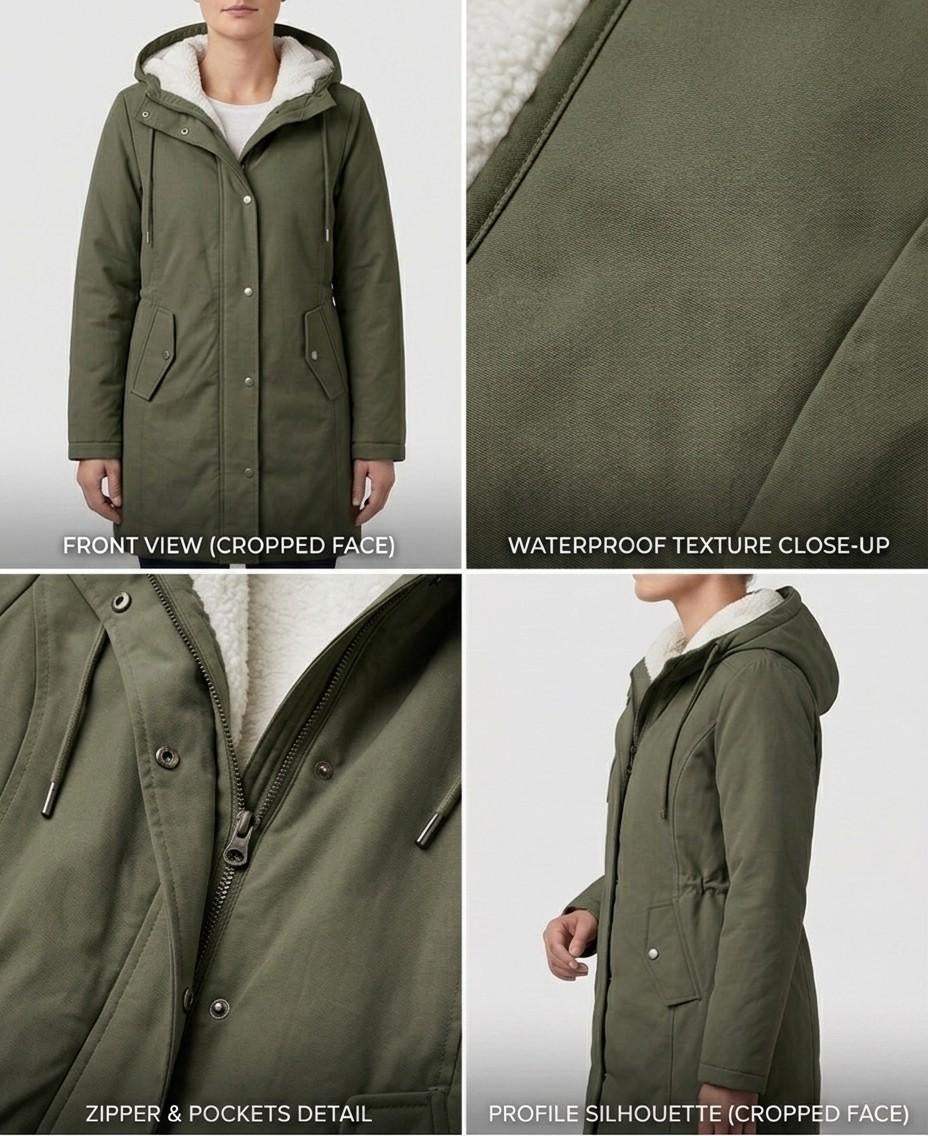 Women's Zip-Up Waterproof Parka