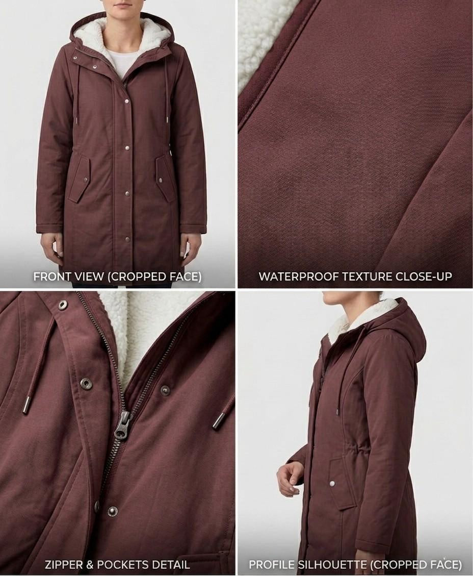 Women's Zip-Up Waterproof Parka