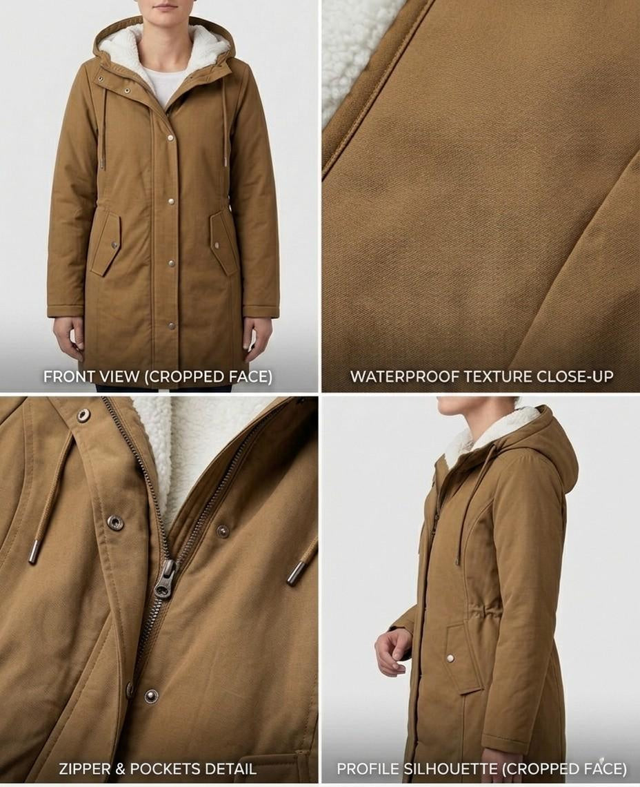 Women's Zip-Up Waterproof Parka