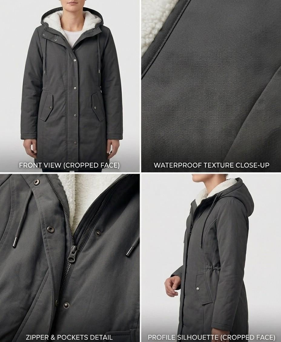 Women's Zip-Up Waterproof Parka